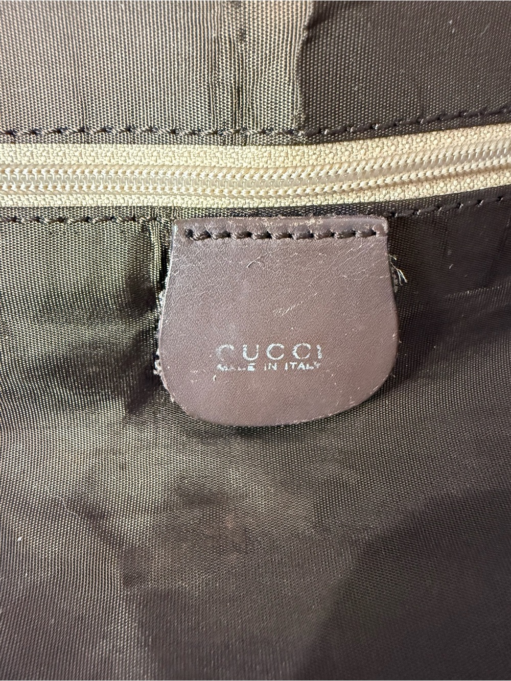 GUCCI Suede 2way Brown Gold Shoulder Bag Vintage Leather - Picture 12 of 15